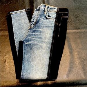 Current/Elliott Blue and Navy Skinny Jeans